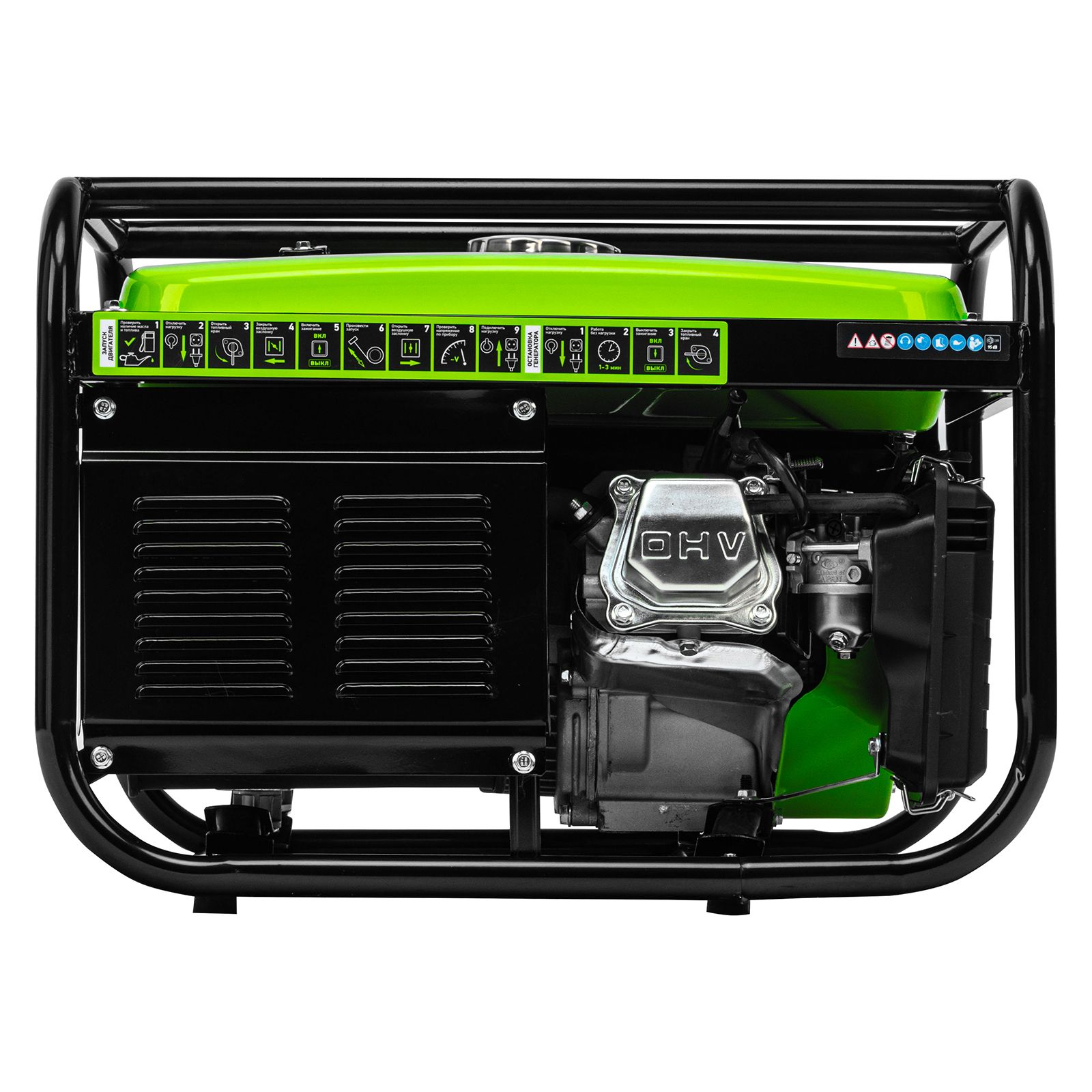 Генератор бензиновый БС-2500, 2.2 кВт, 230В, четырехтактный, 15 л, ручной стартер Сибртех 