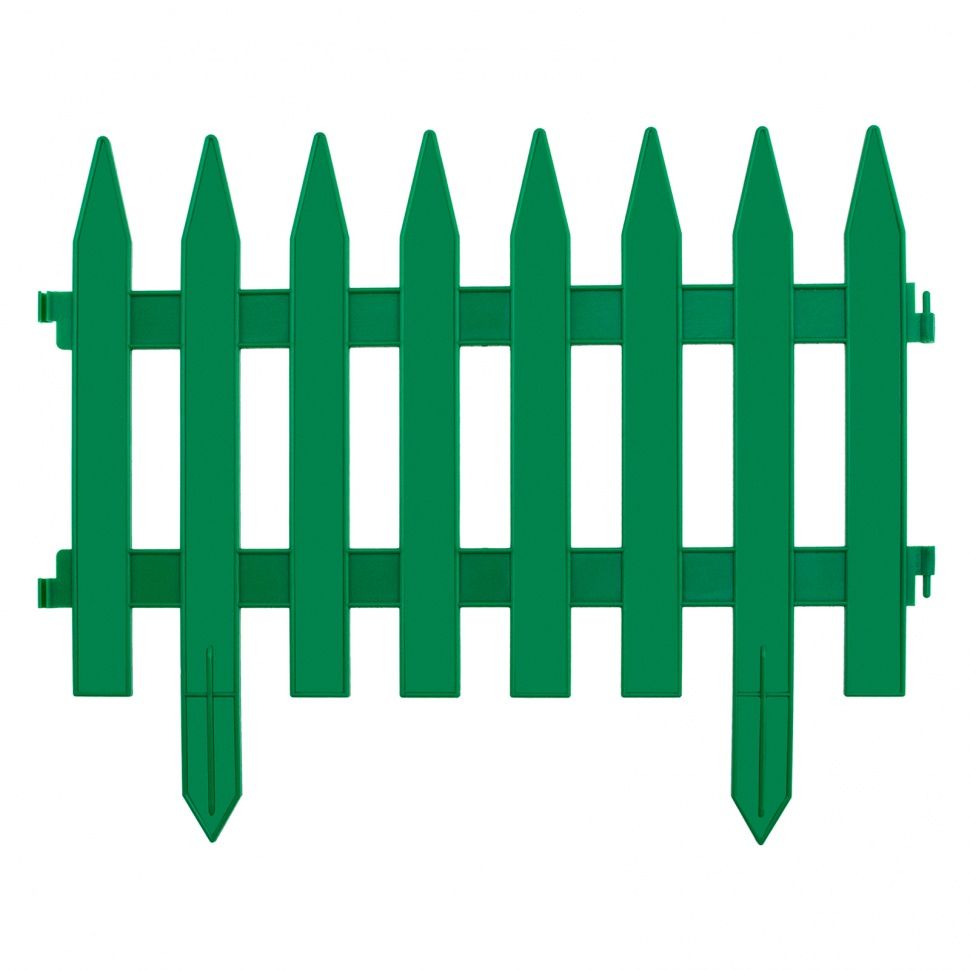 Забор декоративный "Рейка", 28 х 300 см, зеленый, Россия, Palisad 