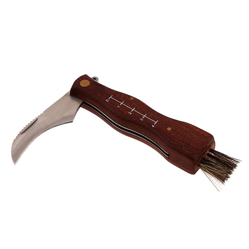 Нож грибника складной, 185 мм, деревянная рукоятка, Palisad 