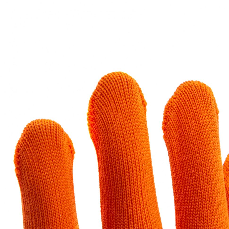 Перчатки Нейлон, ПВХ точка, 13 класс, оранжевые, XL Россия 