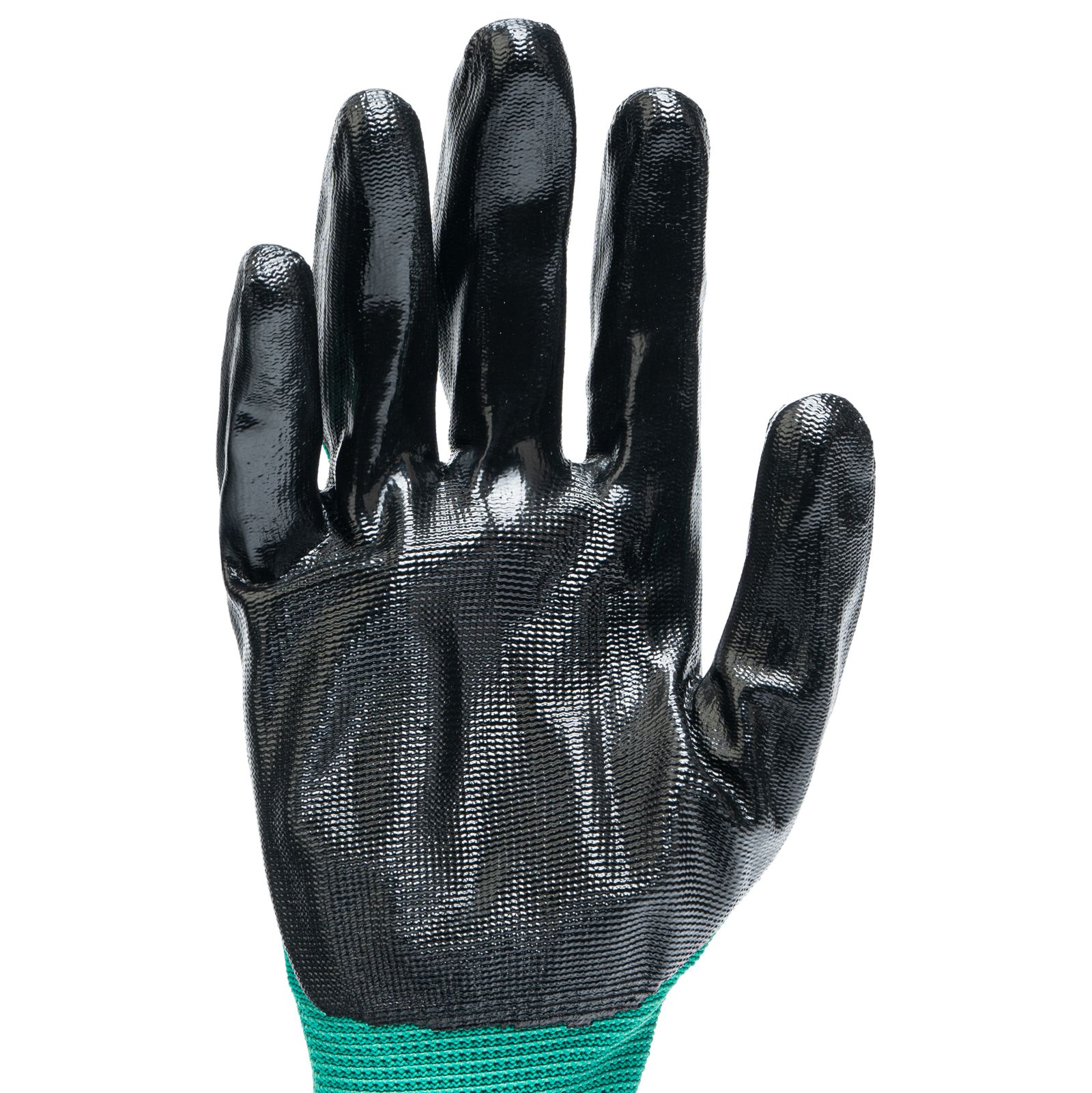 Перчатки полиэфирные с чёрным нитрильным покрытием, размер 9, 13 класс вязки// Palisad 