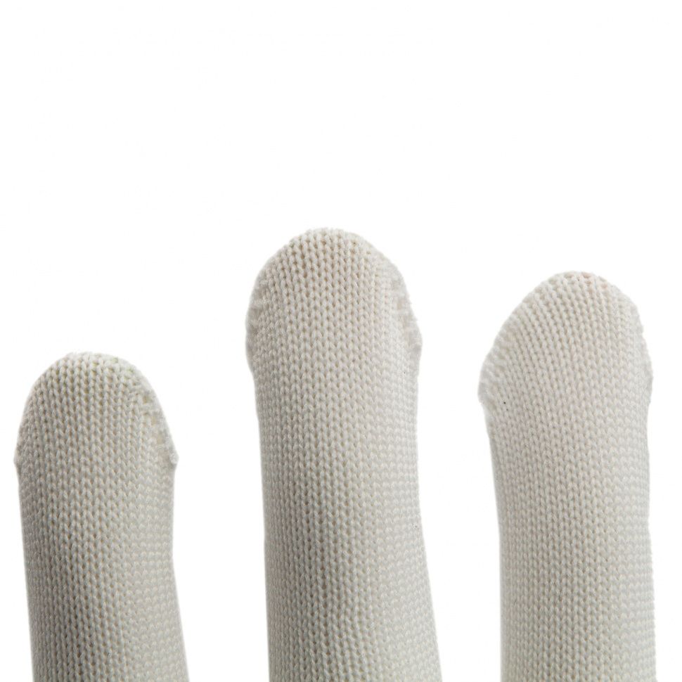 Перчатки Нейлон, ПВХ точка, 13 класс, белые, XL Россия 