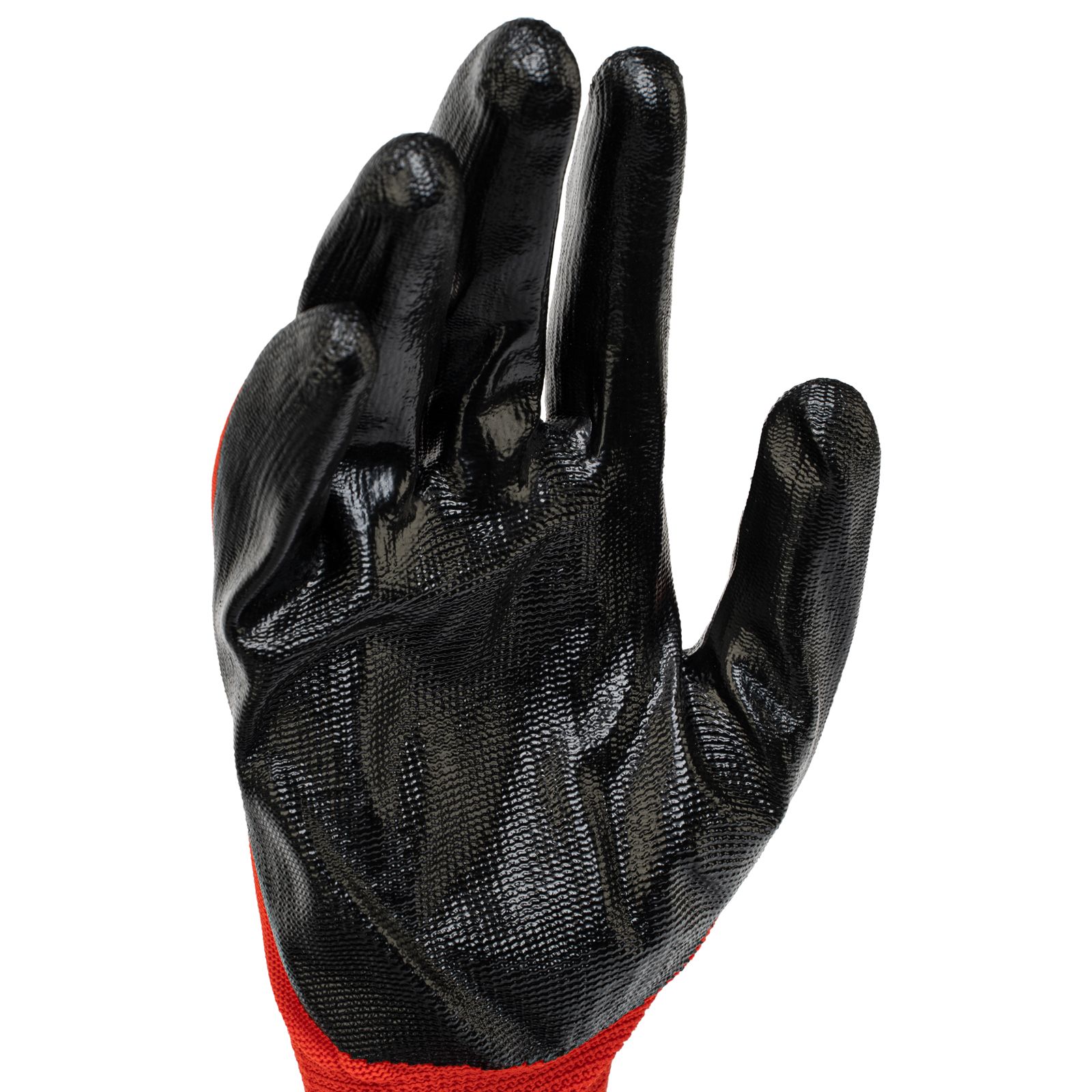Перчатки полиэфирные с чёрным нитрильным покрытием, размер 9, 13 класс вязки// Stels 