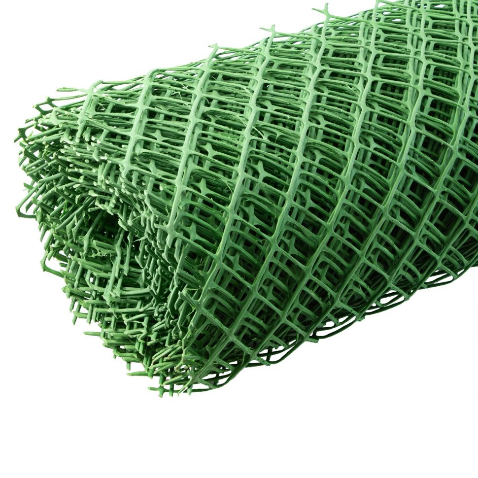Решетка заборная в рулоне, 1.5 х 25 м, ячейка 75 х 75 мм, пластиковая, зеленая, Россия 