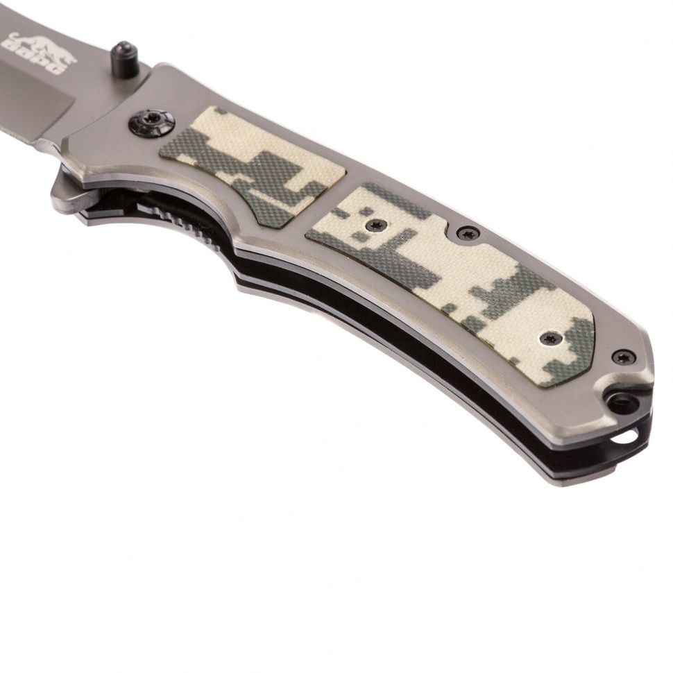 Нож туристический, складной, 210/85 мм, система Liner-Lock, с накладкой G10 на рукоятке Барс 