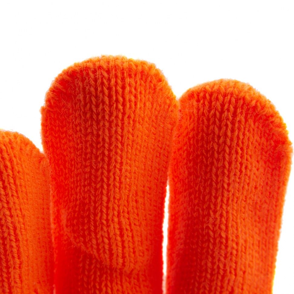 Перчатки трикотажные, акрил, оранжевый, оверлок Россия Сибртех 