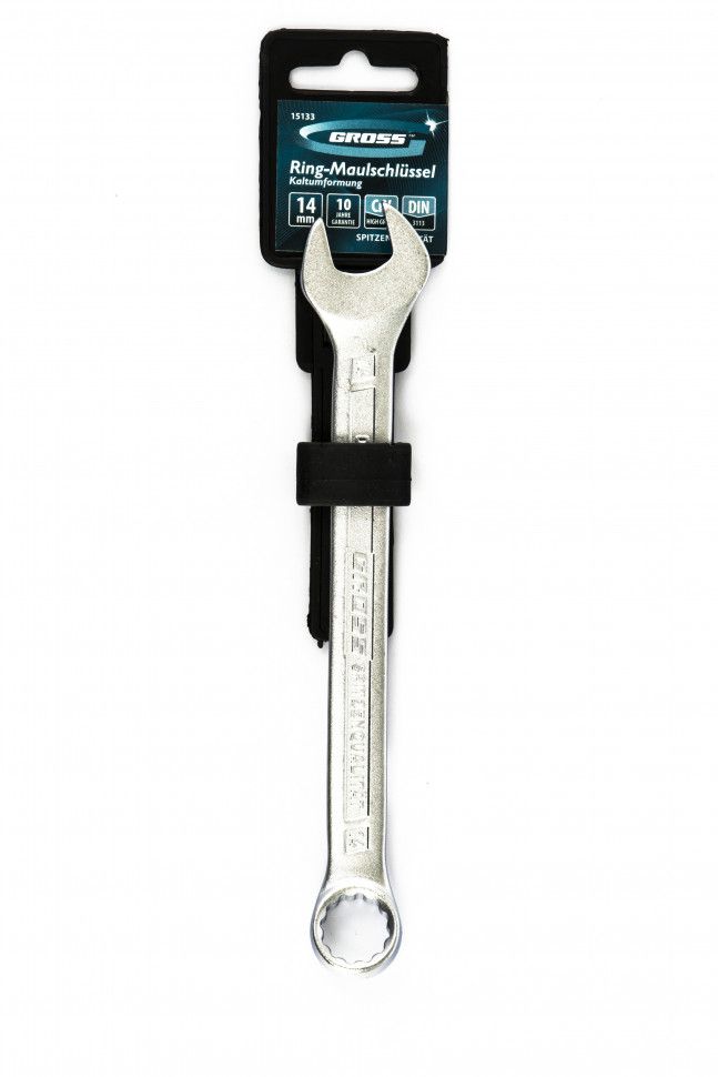 Ключ комбинированный 14 мм, CrV, холодный штамп Gross 