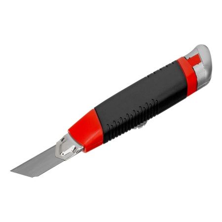 Нож, 18 мм, выдвижное лезвие, металлическая направляющая, винтовой фиксатор лезвия Matrix 