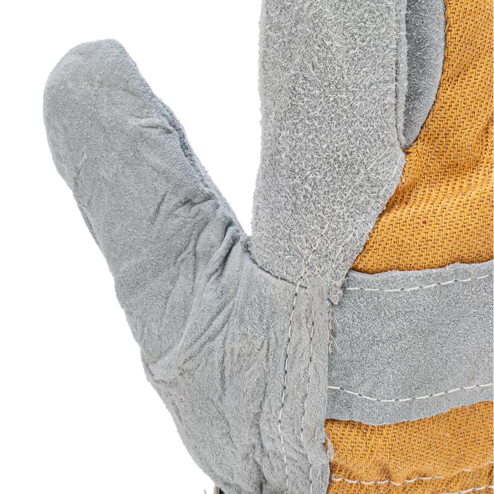 Перчатки спилковые комбинированные, усиленные, утолщенные, размер XL, Сибртех 