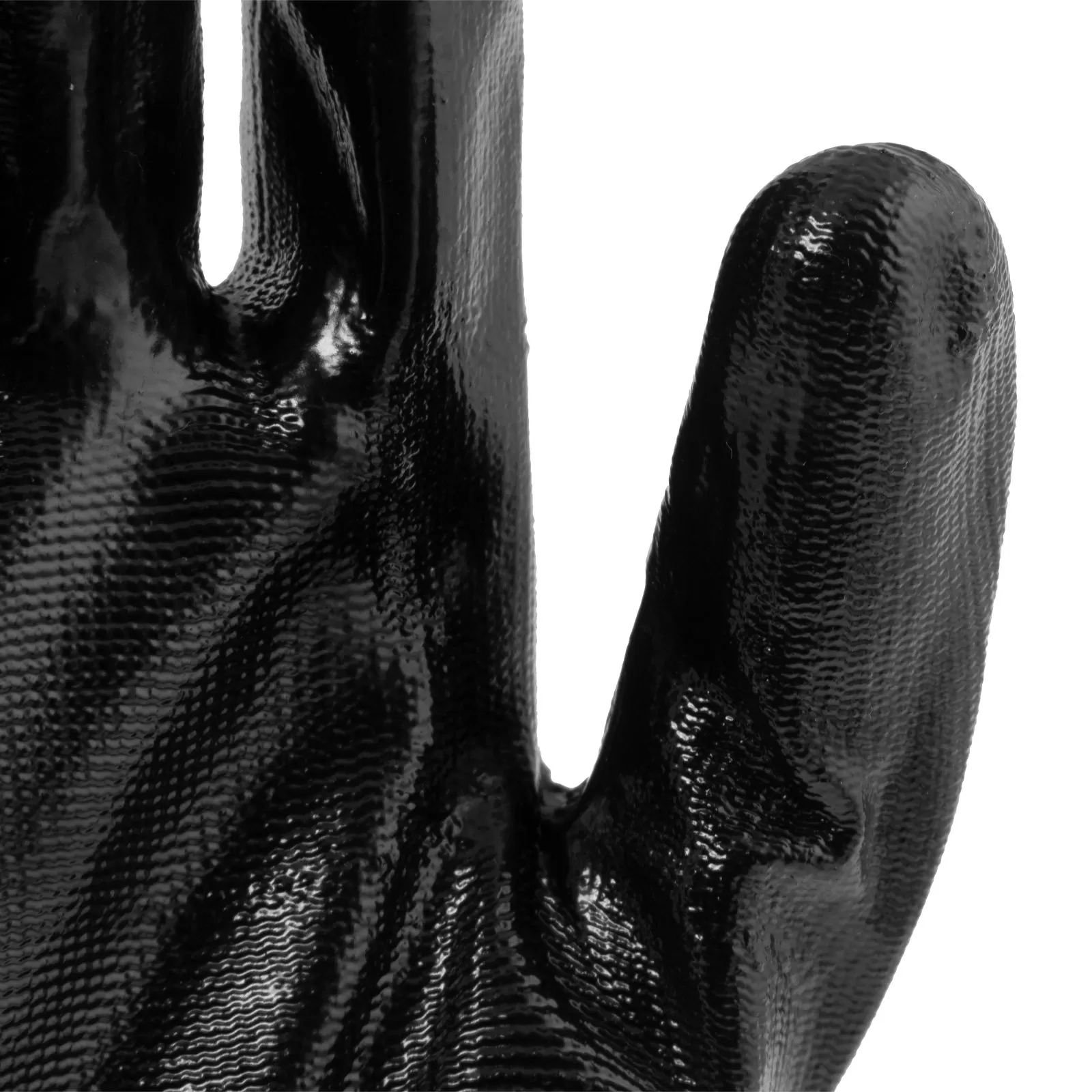 Перчатки полиэфирные с черным нитрильным покрытием, размер L, 15 класс вязки Сибртех 