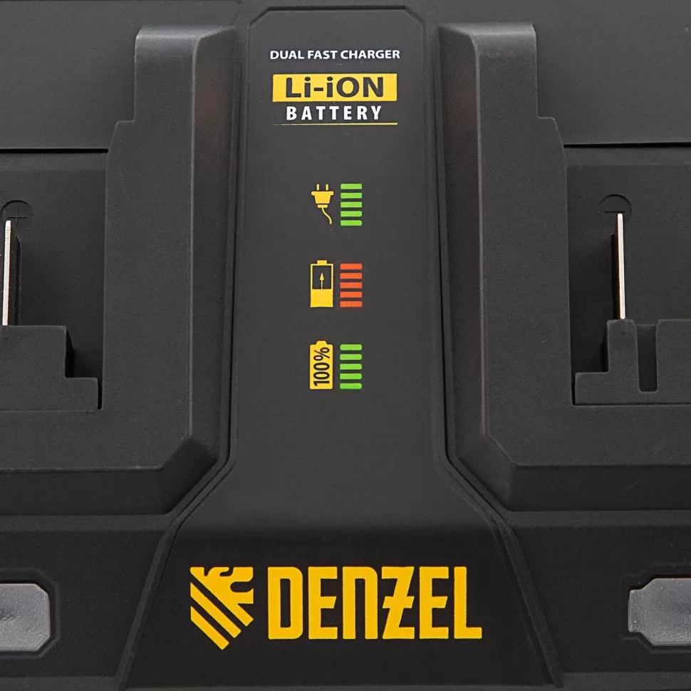 Устройство зарядное для аккумуляторов IBC-18-3.0-2, Li-Ion, 18В, 3.0 А, для двух батарей Denzel 